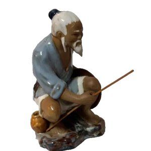 schiwan asian figurine mud man Asian decor Vintage figurine vintage
